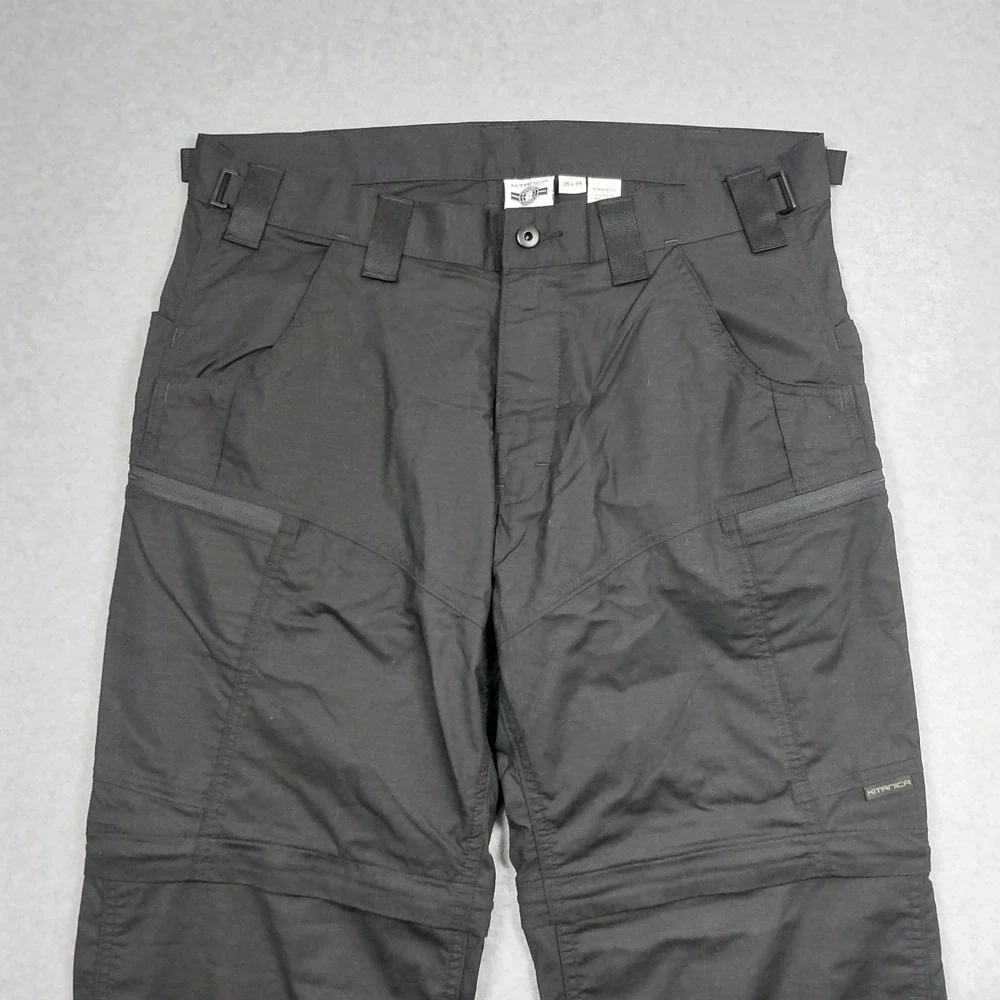 Kitanica Pants Mens 36x34 Black Zip Off Tactical Convertible Hiking NEW